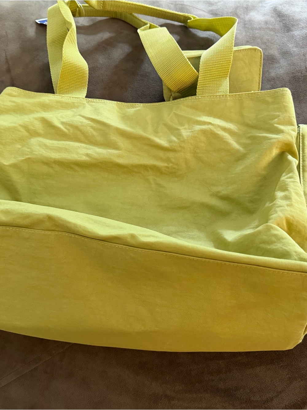 Travelers Yellow Canvas Tote Bag with Card Pouch - Picture 9 of 11